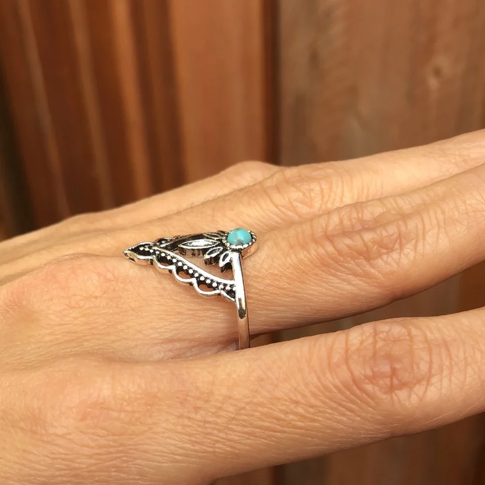 Boho Turquoise Ring - Picture 6 of 12
